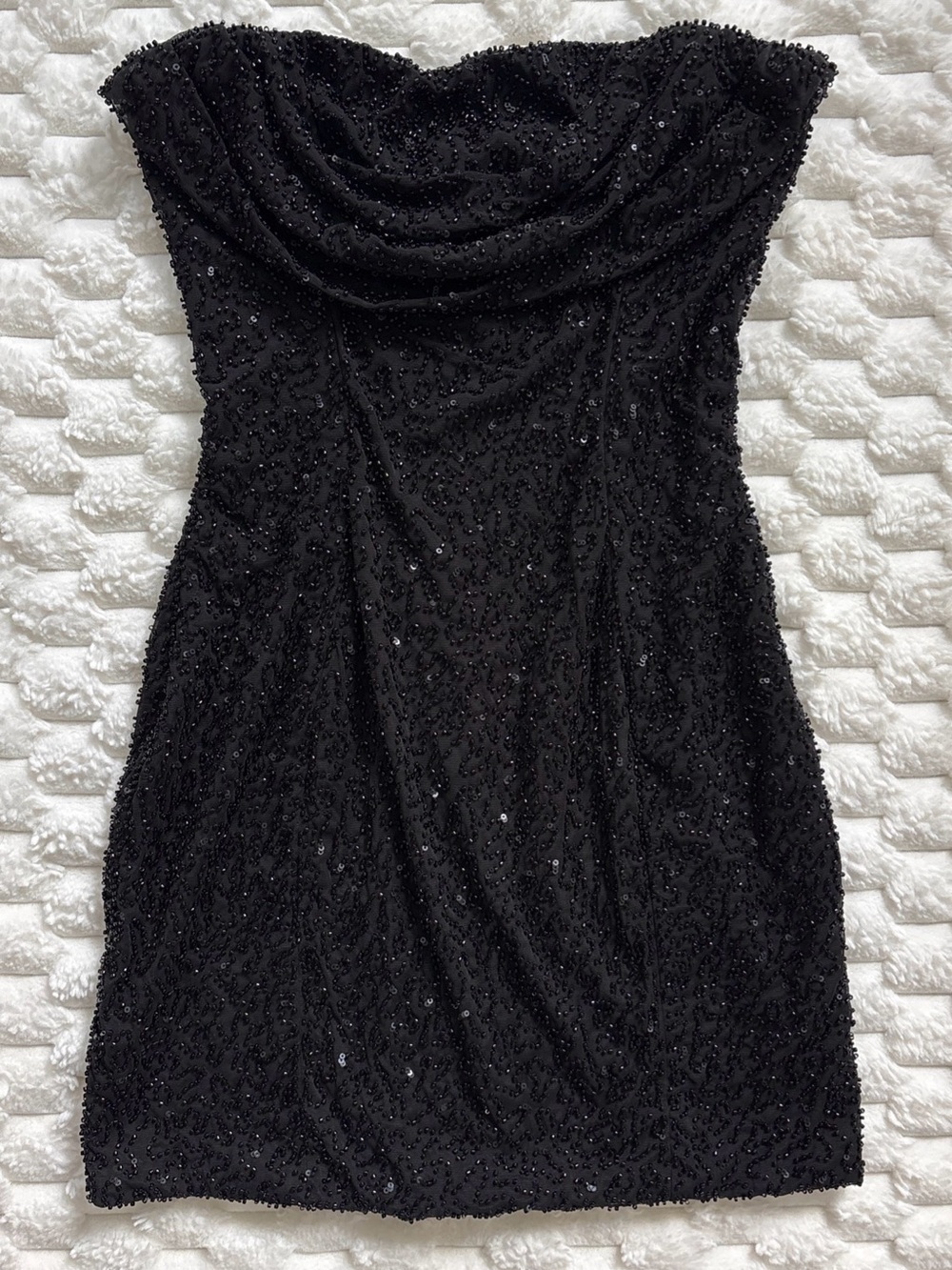 Oh Polly Size 6 Short Black Dress Embellished Homecoming Formal Cowl Neck